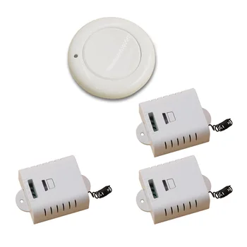 

Most Simple Wiring AC85V 110V 220V 250V 1CH RF Wireless Remote Control Switch System White Remote+3* Receiver with Cover 315/433