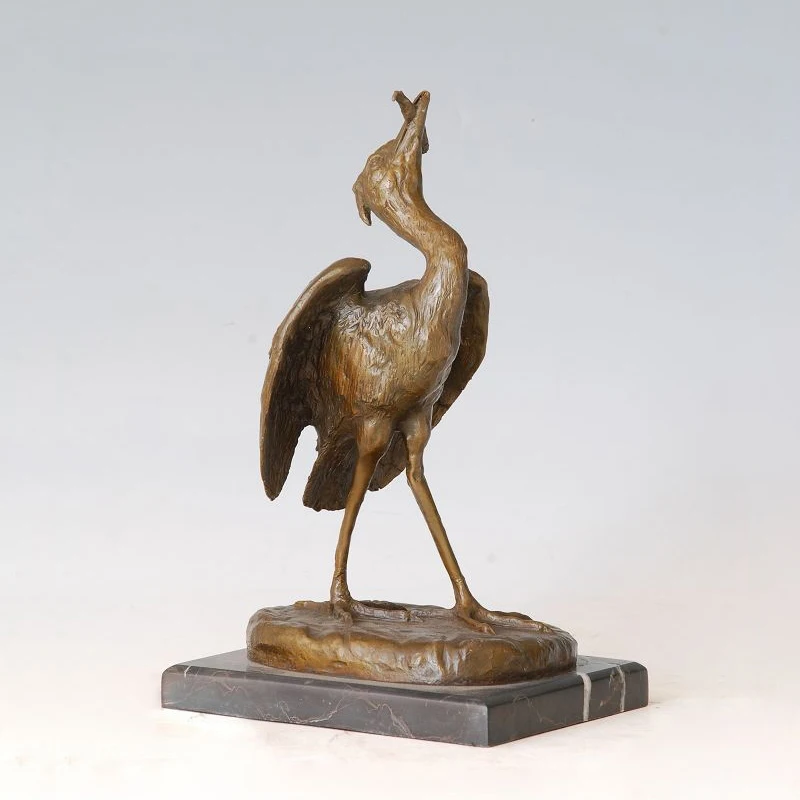 ATLIE BRONZES Pure Bronze Statue cormorant figurine wildlife sculpture