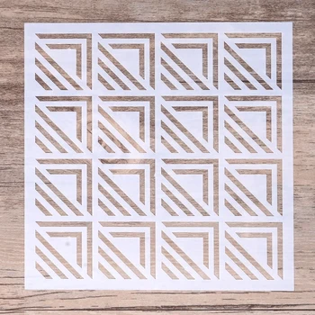 

13 cm DIY Craft Geometric Background Stencil For Walls Painting Scrapbooking Stamping Album Decorative Embossing Paper Cards
