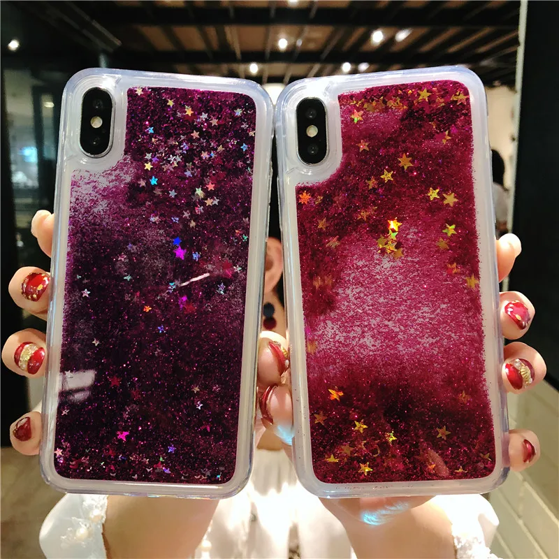 Quicksand Liquid Dynamic Silicone Glitter Case For iphone X Cover TPU Phone Cases iPhone 6 6s 7 8 Plus Bling Fundas |