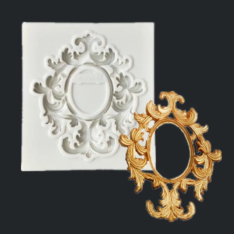 

Lace Picture Frame Shaped Silicone Cake Mold Kitchen Baking Mold Sugar Craft Fondant Cake Tools Cake Decoration Mold Baking Tool
