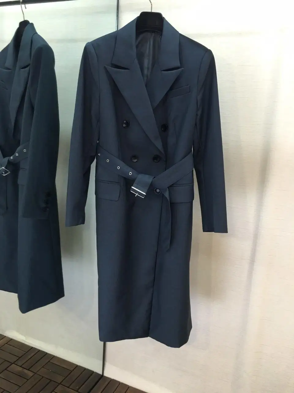 

2019 early autumn women's new fashion double-breasted belt suit 0720