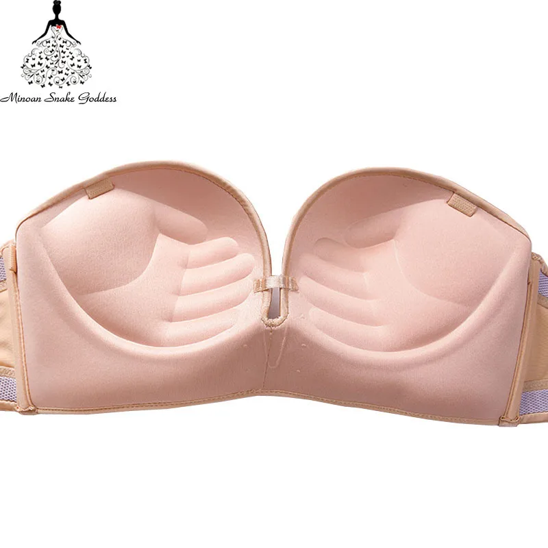 Бюстгальтер без бретелек сексуальный кружевной бюстгальтер Push Up Lace Bralet