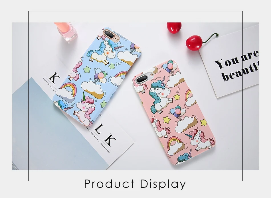 KISSCASE Единорог рисунком чехол на айфон 8 7 6S 6 X XS Max XR Cute Case телефон чехлы для iPhone 8 7 6S 6 Plus Жесткий PC задняя крышка аксессуары 10 Милый Девчушки чехол для iPhone X 5S SE 5 10