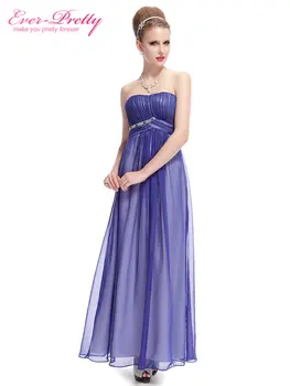 [Clearance Sale] Evening Dresses Ever Pretty HE09988 Strapless Wedding Blue  Long Prom Gown Vestidos Evening Party Dresses