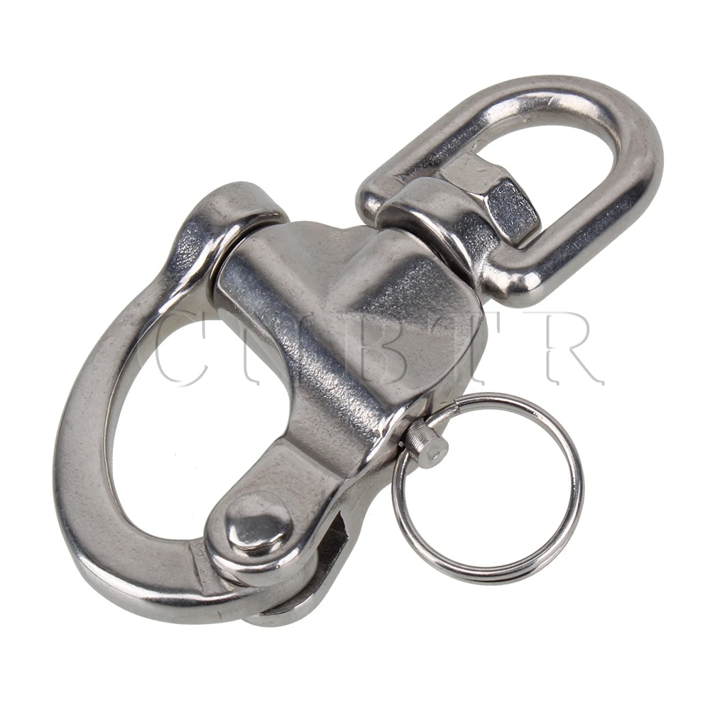 

CNBTR Snap Swivel 304 Stainless Steel Shackle 87mm/3.42" Length Hardware Silver