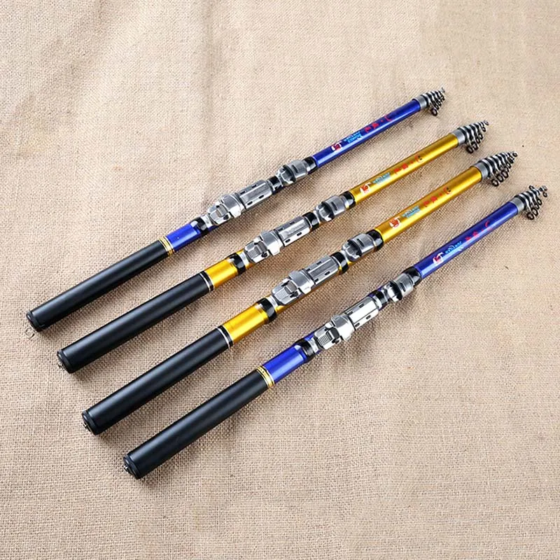 Portable Sea Fishing Rod Pole Carbon Fiber 1.8/2.1/2.4/2.7/3.0m Telescopic Spinning Reel Fish Tackle JT-Drop Ship