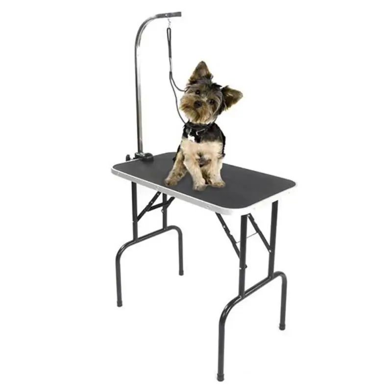 

32" Foldable Pet Grooming Table with Adjustable Arm Black E5M1