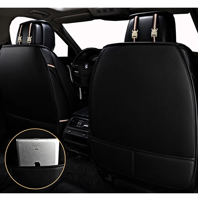 Новые кожаные универсальные чехлы на сиденья для volkswagen polo vw 6r 9n passat b5 b6 b7 b8 golf