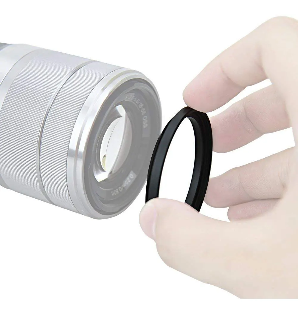 8 PCS Aluminum Step Up Rings Universal Lens Adapter Filter Set 82-77 77-72 72-67 67-62 62-58 58-55 55-52 52-49mm (3)