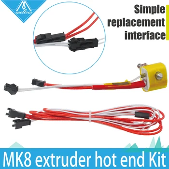 

12V/24V 3D Printer Easy replacement MK8 extruder Kit Hot End for creality cr-10 anet a8 1.75mm Filament 0.4mm Nozzle hotend