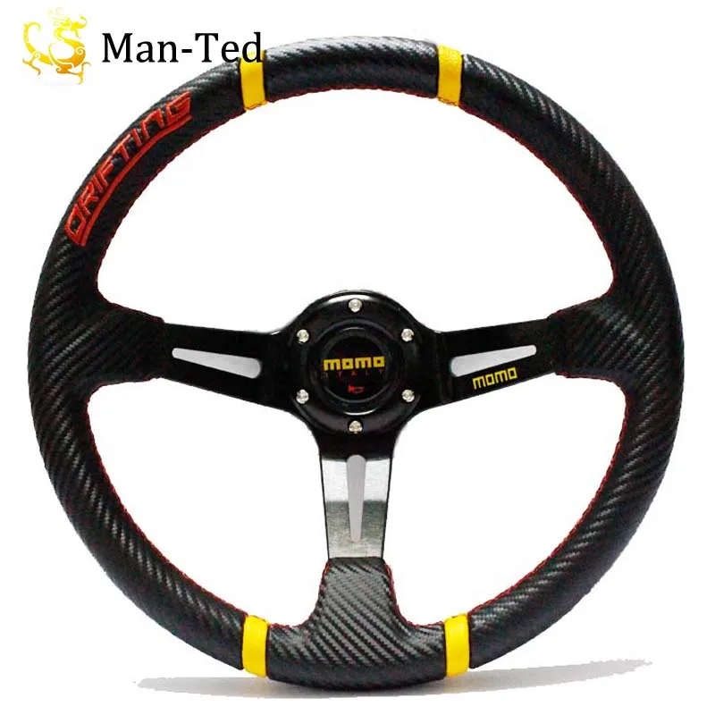 Universal Modified steering wheel carbon black MOMO20 350MM 14 Inch