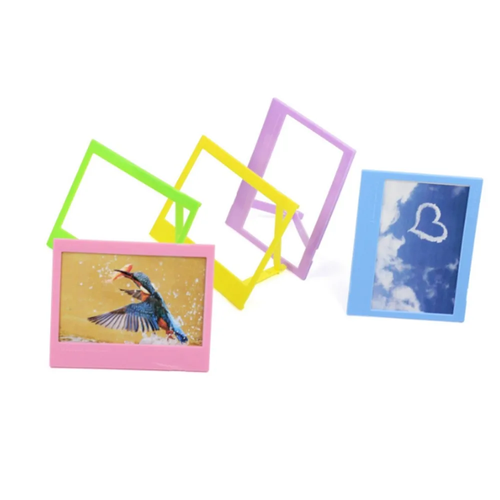 

5x Colorful Photo Decor Borders Stand Photo Frame Set for instax WIDE 300 Instant Camera 5 inch Films