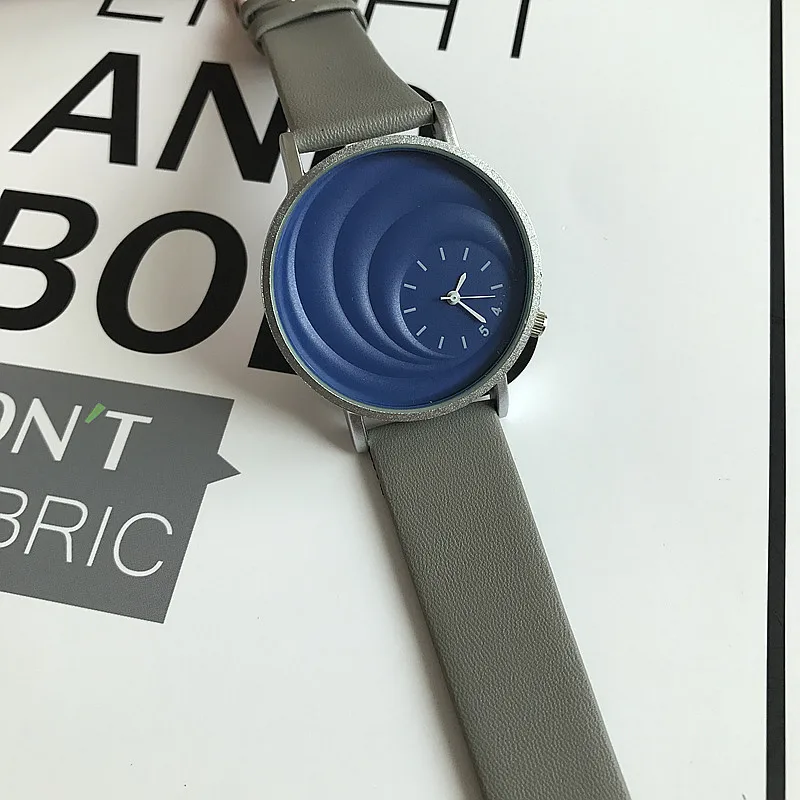Unique design of three-dimensional vortex dial quartz watch Unique design of three-dimensional vortex dial quartz watch