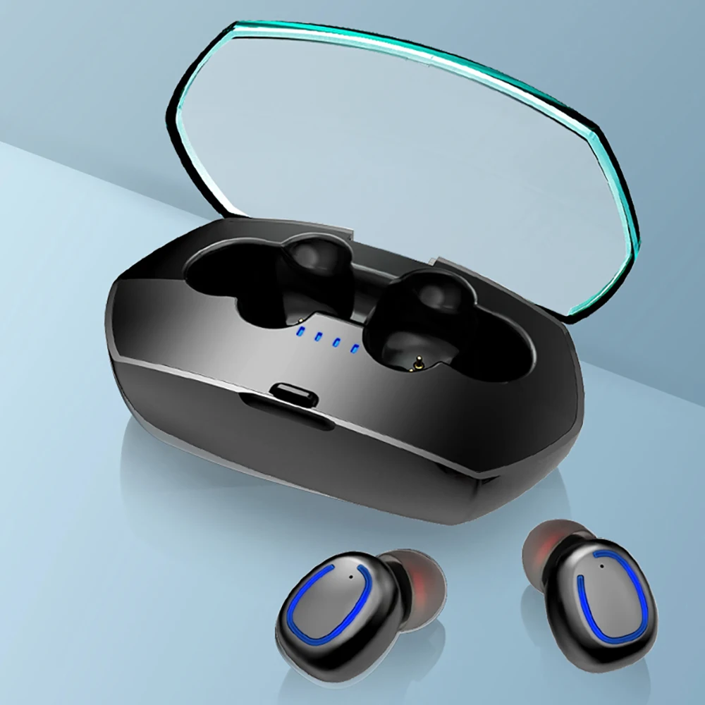 

TWS Binaural Pairing Bluetooth 5.0 Earphone Waterproof Stereo Noise Cancelling Wireless Earbuds Touch Control Earphones with Mic