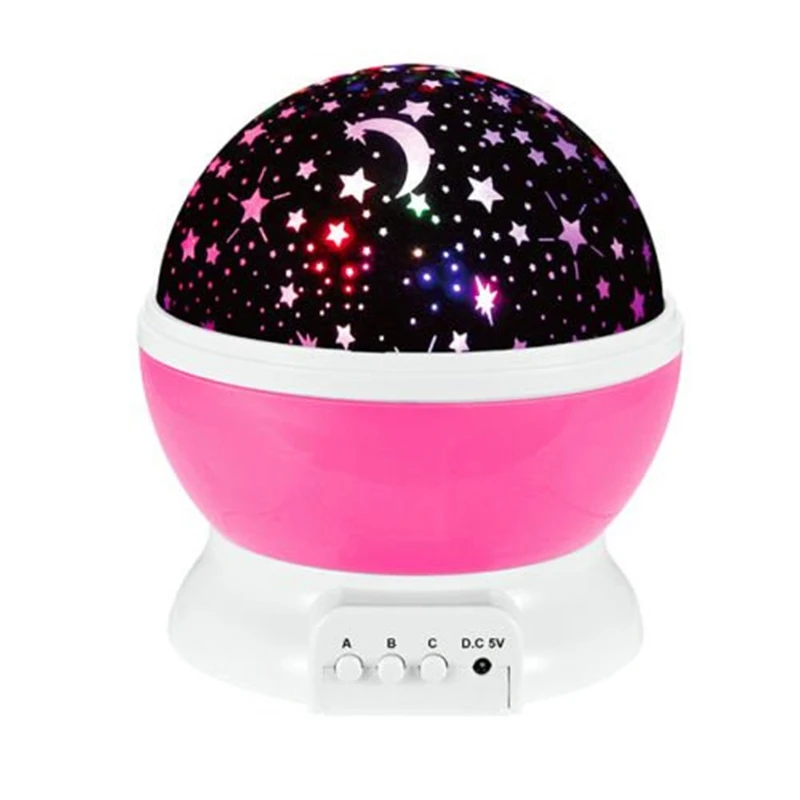 

New Romantic Rotating Star Moon Sky Rotation Night Projector Light Lamp Colour Night Light for Children Romantic Home Decorative
