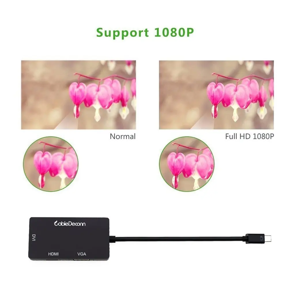 Адаптер для компьютера кабель Mini Dp к Vga+ Hdmi+ Dvi три в одном кабель Hdmi, HD