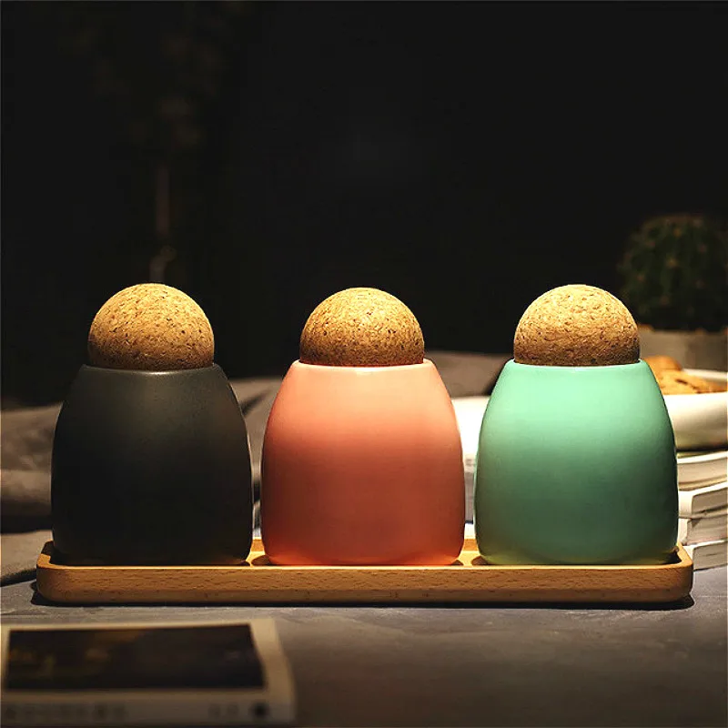 

Nordic Ceramics Coffee Storage Jar Containers Tea Storage Tank Storage Pot Bottle Kitchen Food Storage Sealed Box