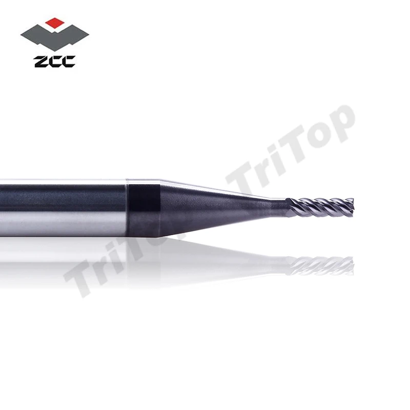 5pcs/lot GM-4E-D1.5 cutting tools end mill TiAIN coated solid carbide 4 flute 1.5mm cnc milling cutter zcc ct