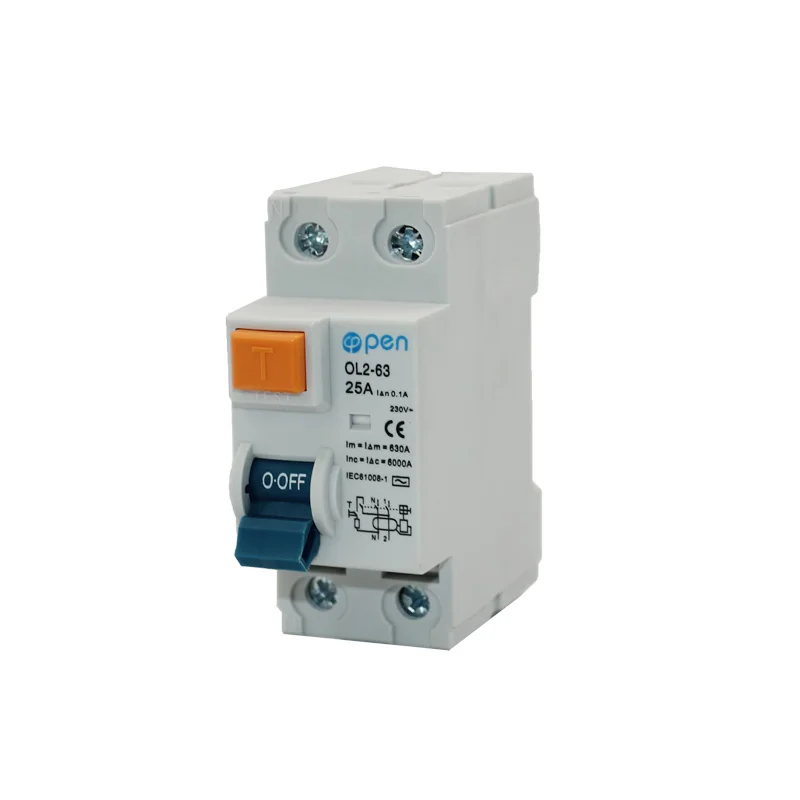 OL2 63 2P 25A 100mA Residual Current Circuit Breaker