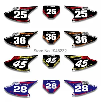 

H2CNC Custom Number Plate Background Graphics Sticker & Decal For Honda CRF230 CRF230F AIR COOLED 2003-2007 CRF 230 230F