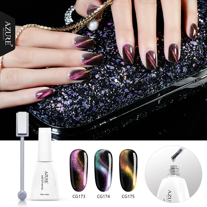 Azure Beauty Magical Chameleon Magnetic Nail Gel Polish 12ML 3D Cat Eye Effect Soak-off UV Gel Need Magnet Stick Nail Gel Azure Beauty Magical Chameleon Magnetic Nail Gel Polish 12ML 3D Cat Eye Effect Soak-off UV Gel Need Magnet Stick Nail Gel