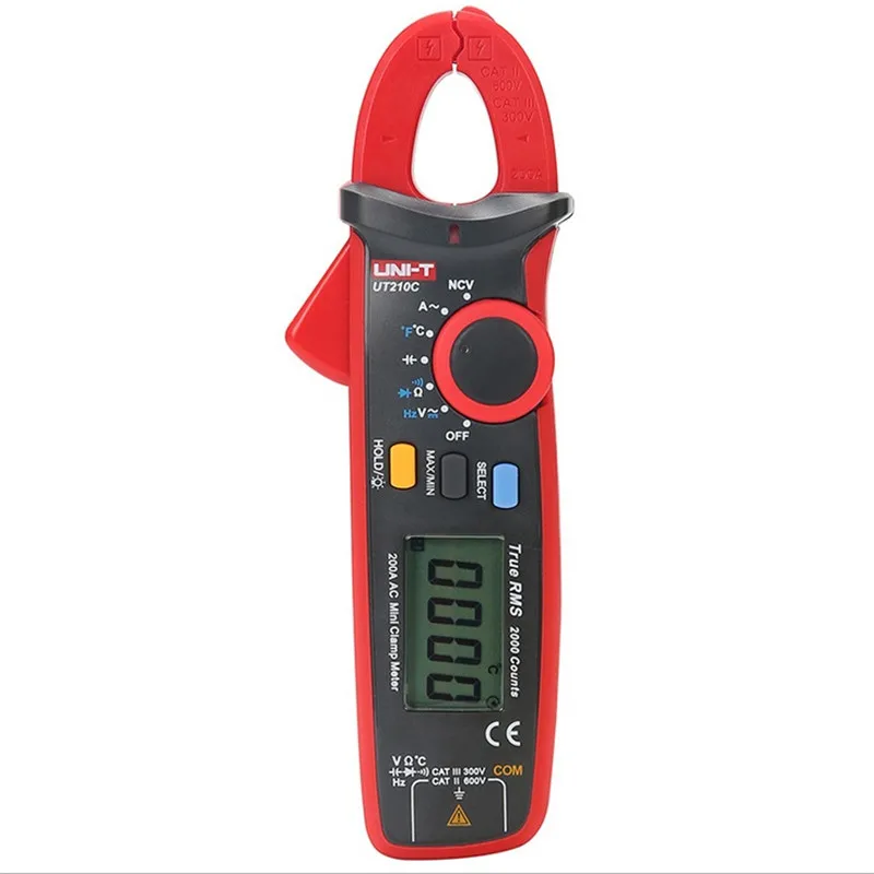 

UNI-T Clamp Meters UT210C digital clamp meter True RMS Auto-Range clamp meter ac dc Temperature Test clamp meter multimeter