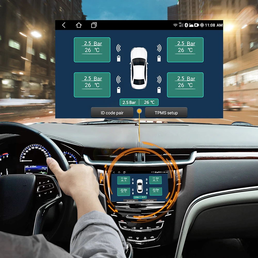  Deelife USB TPMS para Android Car DVD con Sensor de presión de neumáticos sistema de monitoreo alar