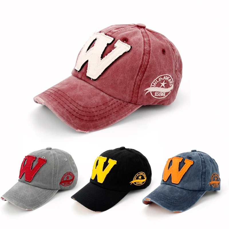 

Hot Cotton Embroidery Letter W Baseball Cap Snapback Caps Fitted Bone Casquette Hat for Men Women Sports Outdoor Custom Hats