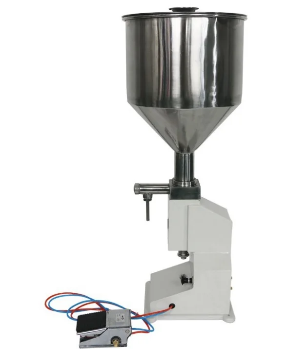 A02 Small Manual Pneumatic Cream Filling Machine , Beauty Skin Cream