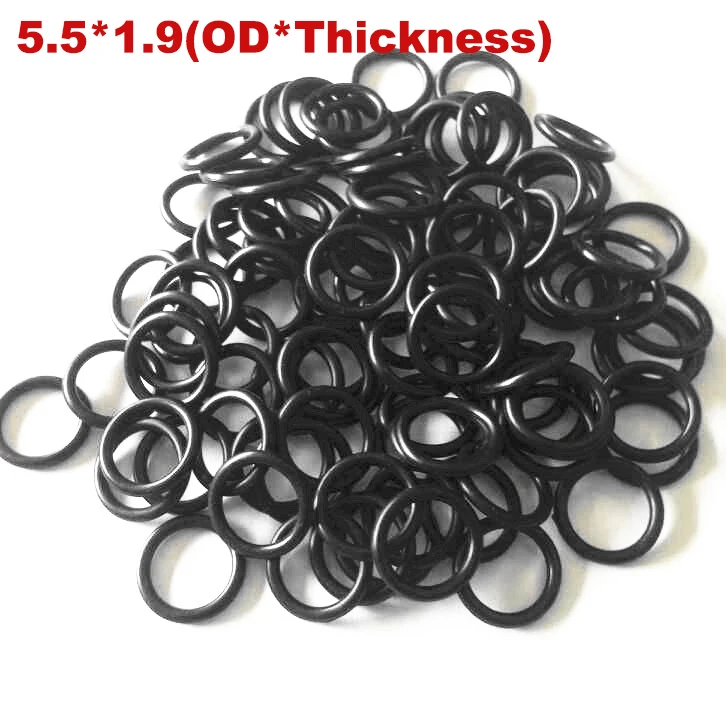 NBR 600 шт 5x1,9 5*1,9 5,5x1,9 5,5*1,9 5,8x1,9 5,8*1,9 OD* Толщина чёрный нитрил NBR Chemigum резиновое уплотнительное кольцо масляное уплотнение прокладка уплотнительное кольцо - Цвет: NBR