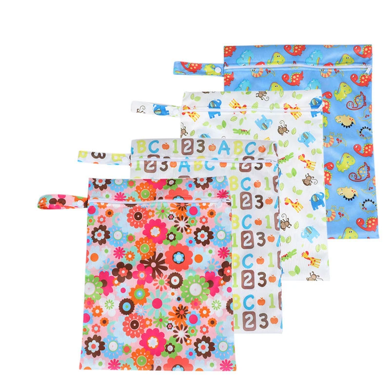 

30*40CM Single Pocket Wet Bag Baby Cloth Diaper Bag Waterproof Reusable Nappy Bags Small Size Mummy Dry Bag Wholesale