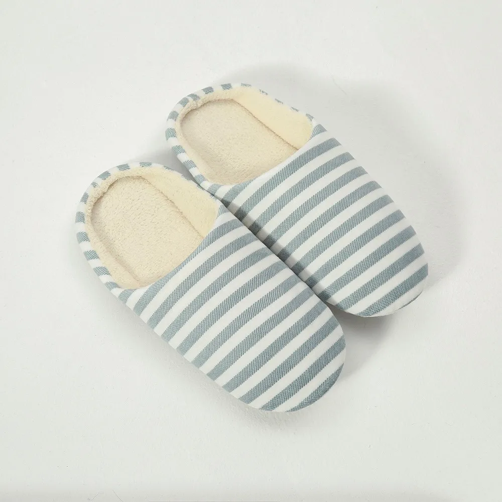 Sleeper#501 NEW Women Men Warm Striped Slipper Indoors Anti-slip Winter House Shoes casual home ladies hot Free Shipping