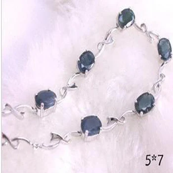 

2017 Sale Qi Xuan_Free Mail Dark Blue Stone Elegant Bracelets_S925 Solid Silver Fashion Bracelets_Manufacturer Directly Sales