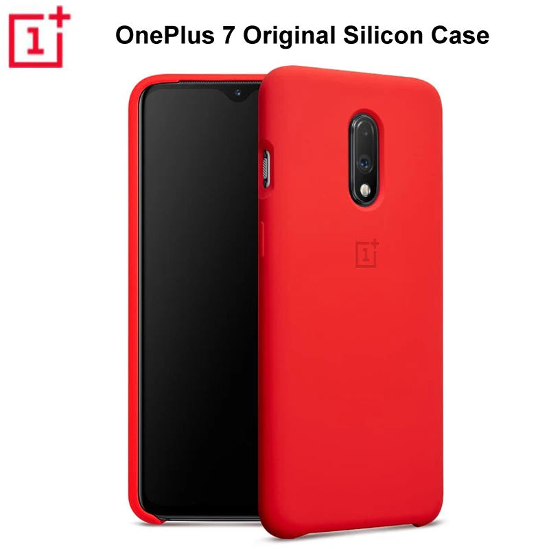 

OnePlus 7 Silicone Case 100% Original Official Protective Cover Red Color One Plus 7 Coque Oneplus7 Funda Oneplus Seven