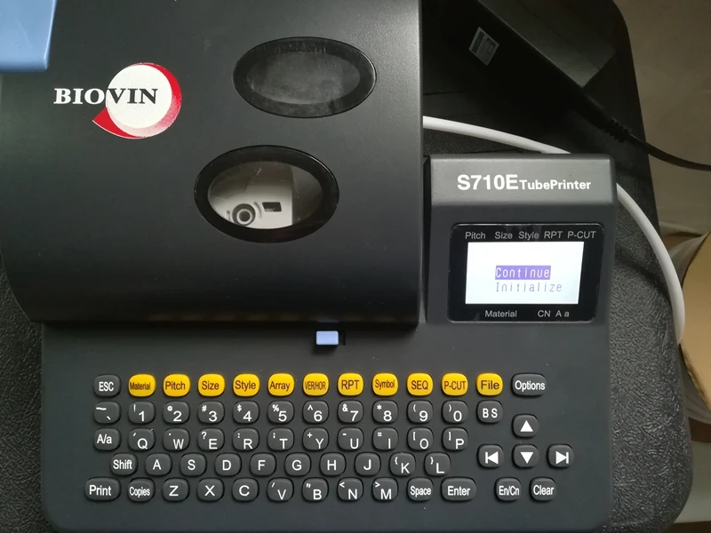 Трубчатый принтер S710E кабель I.D. Машина для печати наконечников принтера