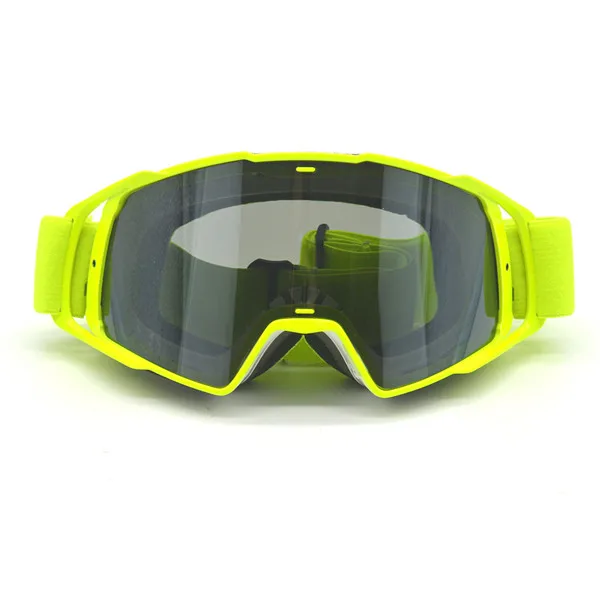 Новые очки Тонированные УФ полосы мотоциклетные очки Мотокросс Велосипед Беговые гибкие очки - Цвет: Shiny Green Belt