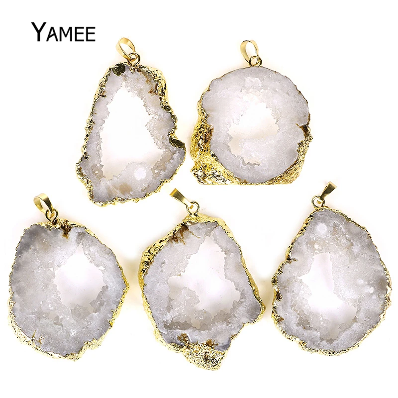 5 шт. Уникальные Подвески из драгоценных камней|stone pendant|geode stonequartz druzy |