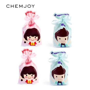 

20pcs Boy Girl Drawstring Plastic Candy Cookie Treat Bags Kids Birthday Party Goodie Pouches Baby Shower Favor Party Gift Bag