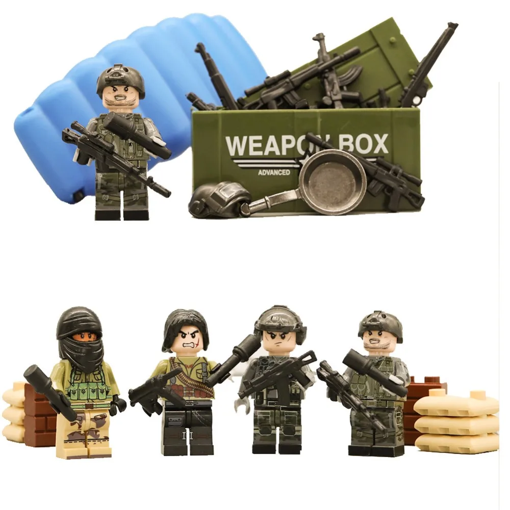 

World War II Series Army Soldiers Guns Battlefield Weapons Accessories Police Gun 100% Compatible Legoings Building Blocks Toy