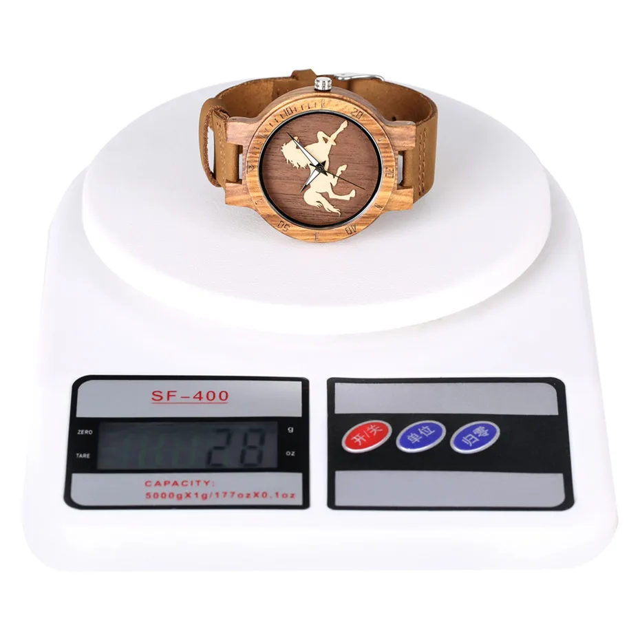 3D деревянные мужские часы с дизайном бегущей лошади, кварцевые мужские часы, королевские коричневые мужские наручные часы из натуральной кожи, reloj masculino, новинка