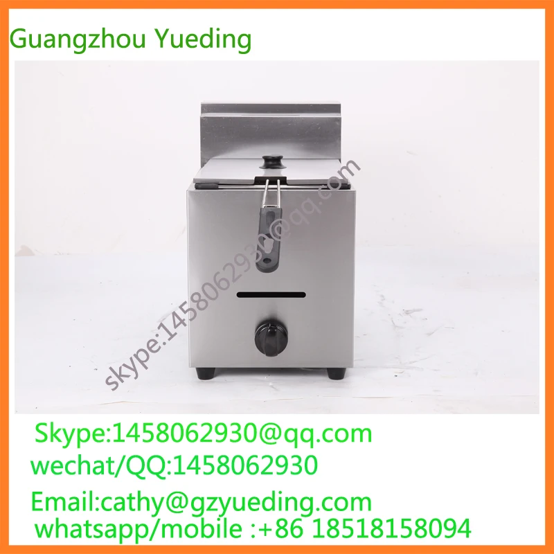 Restaurant Equipment single Basket Gas Deep Fryer For Chicken Hotel