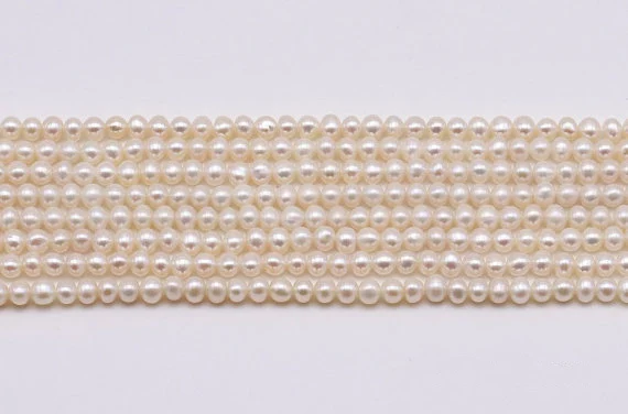 Günstig Genuine Süßwasser Perlen Lose Perlen, Weiß Farbe 3 4mm Off Runde Natürliche Perle Schmuck, ein Voller Strang, Freies Verschiffen