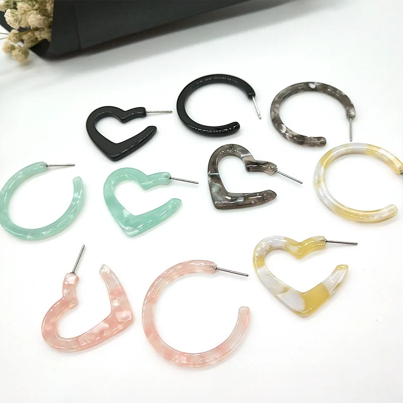 

2019 Limited Oorbellen Pendientes Korean Version Of The New Acetic Acid Earrings Acrylic Personality Loving C Female Wholesale