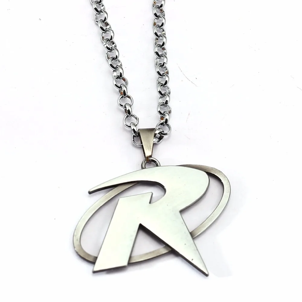 Jewelry Personality Jewelry Necklace Letter Drop Batman Robin R Logo Pendant Necklace Accessory Jewelry Personality Jewelry Necklace Letter Drop Batman Robin R Logo Pendant Necklace Accessory