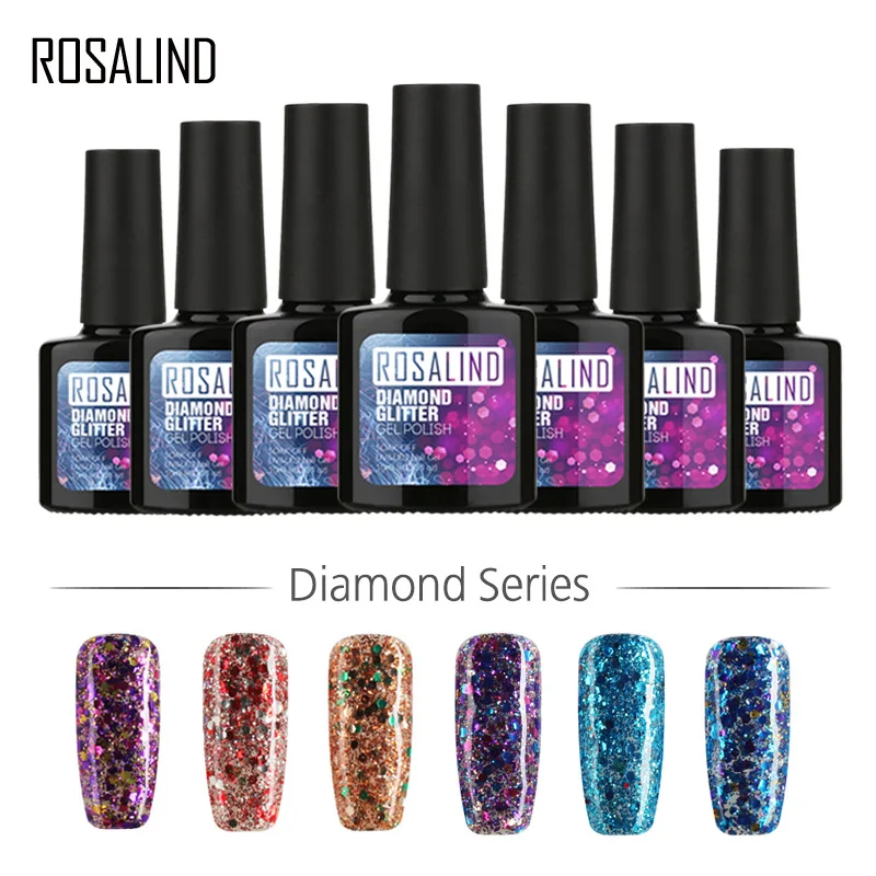 

10ML Diamond Sequin glitter Gel Nail Polish professional 3D Diamond UV LED Soak Off Gel Long-lasting Bling Nail Varnish Manicure