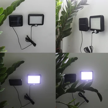 

56 LED solar lamp waterproof motion sensor wall lamp outdoor garden park safety emergency street solar garden lamp