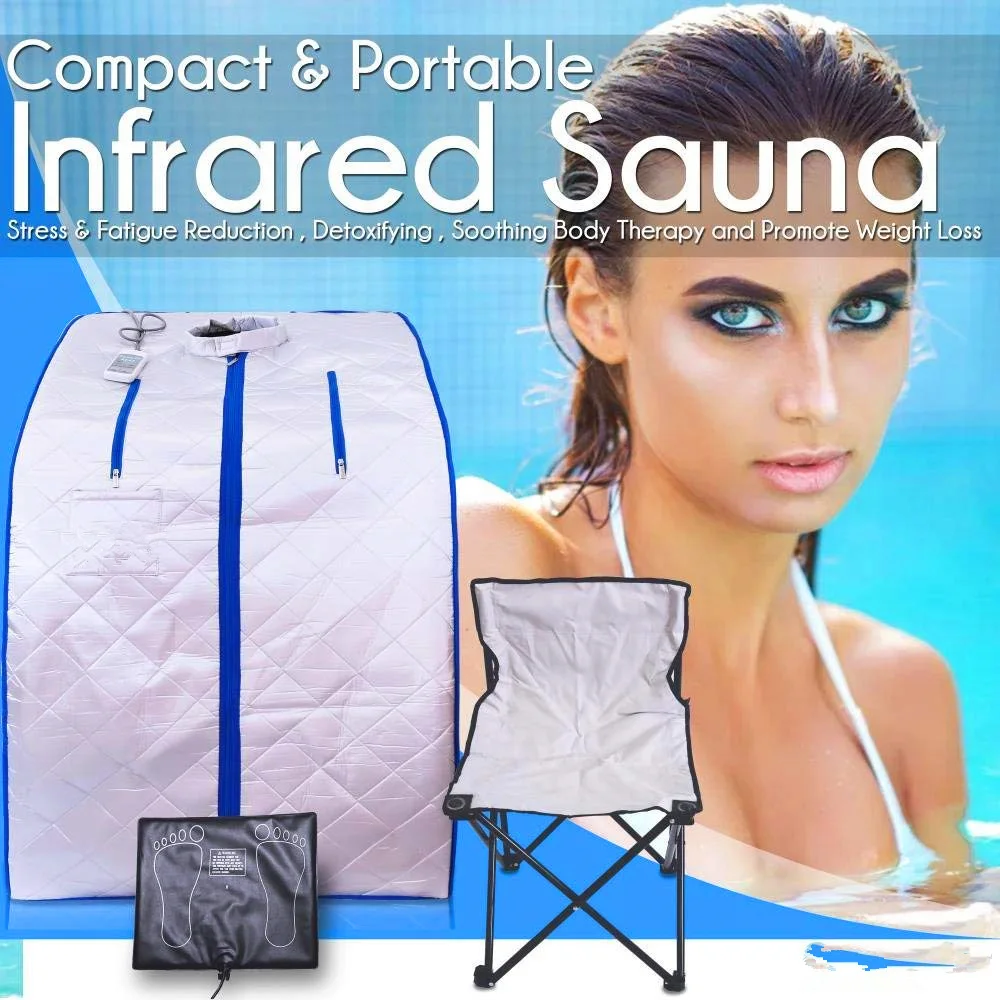 Portable Far Infrared Sauna Spa Slimming Negative Ion Detox Therapy