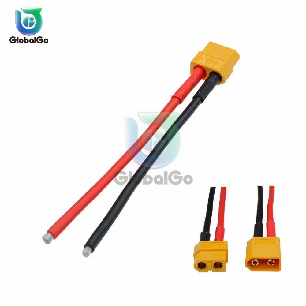 

2pcs/Lot 10cm XT60 XT-60 Battery Male Female Connector Plug With Silicone Wire