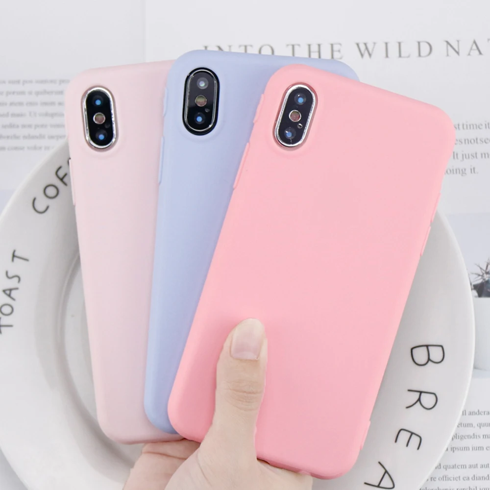 luxury-candy-color-soft-tpu-Matte-silicon-cases-For-iphone-X-case-Original-TPU-cover-Anti (2)